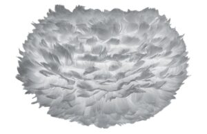 Umage Světle šedé závěsné stínidlo Eos z pravých husích per 45 cm