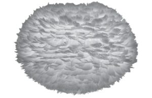 Umage Světle šedé závěsné stínidlo Eos z pravých husích per 65 cm