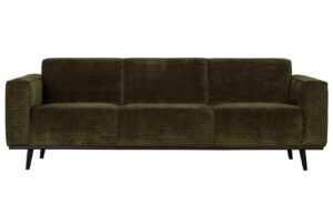 WOOOD Tmavě zelená manšestrová třímístná pohovka Twilight 230 cm