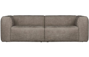 WOOOD Hnědo šedá látková třímístná pohovka Bearny 246 cm