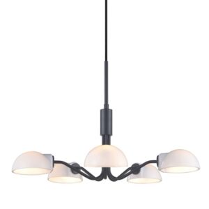 Černé skleněné závěsné světlo Halo Design Kjobenhavn 50 cm