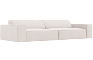 Béžová látková trojmístná pohovka MICADONI Jodie 204 cm