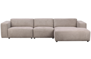 Tmavě béžová čalouněná čtyřmístná rohová pohovka ROWICO WILLARD 312 cm