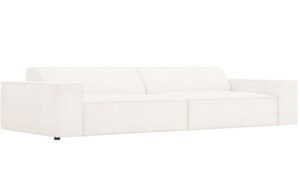 Béžová bouclé čtyřmístná pohovka MICADONI Jodie 244 cm