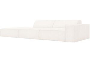 Béžová bouclé trojmístná pohovka MICADONI Jodie 262 cm