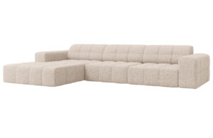 Béžová čalouněná rohová pohovka Cosmopolitan Design Chicago 284 cm