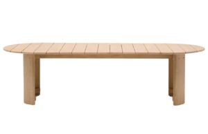 Dřevěný zahradní jídelní stůl Kave Home Xoriguer 280 x 110 cm