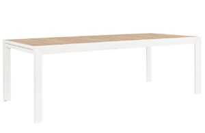 Bílý hliníkový zahradní rozkládací jídelní stůl Bizzotto Belmar 220/340 x 100 cm