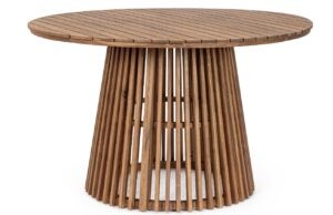 Akátový kulatý zahradní jídelní stůl Bizzotto Rodano 120 cm