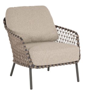 Béžovohnědé čalouněné zahradní křeslo Bizzotto Ivissa