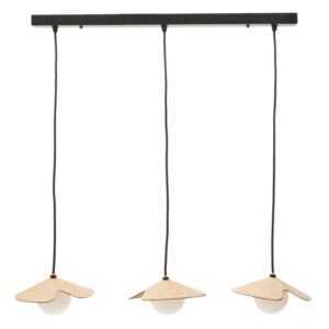 Dřevěné závěsné světlo Kave Home Wilara 60 cm