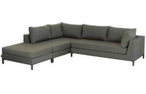 WOOOD Tmavě zelená čalouněná zahradní rohová pohovka Jolle 262 cm