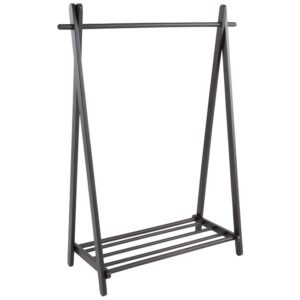 Jotex Černý dřevěný stojací věšák COLE 130 x 100 cm