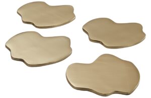 Jotex Set čtyř zlatých kovových podtácků MICAH