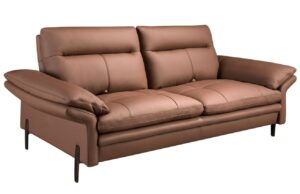 Angel Cerdá Hnědá kožená trojmístná pohovka No. 6241