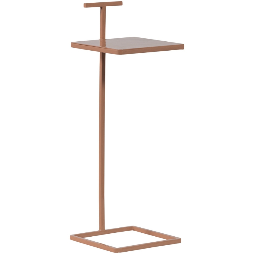 WOOOD Růžový kovový odkládací stolek Toste 22 x 22 cm